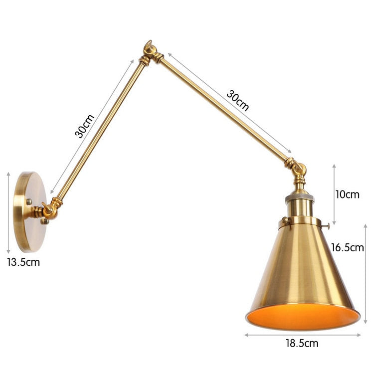 SkandiShop Adjustable Wall Lamp Sconce Iron Loft
